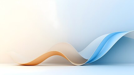 Aufkleber - Flowing curved lines and subtle gradient shades intertwine crafting a minimalist abstract background that reflects movement and sleek design