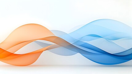 Poster - Elegant and flowing minimalist abstract background with subtly intertwining curved gradient shapes reflecting a sense of movement and sleek modern design