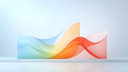 Poster - Smooth flowing arcs and gradient transitions come together in a sleek minimalist abstract design evoking a sense of motion elegance and modern aesthetics