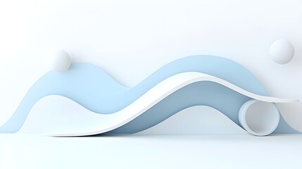 Aufkleber - Smooth flowing abstract arcs and gradient transitions blending together in a sleek minimalist design that evokes a sense of movement dynamism and elegant sophistication