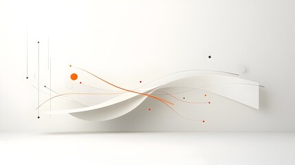 Fototapete - Elegant intertwined arcs and gradient layers in an abstract minimalist design conveying a sense of smooth motion and modern contemporary aesthetics