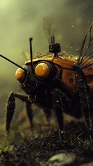 Poster - Cyberpunk Insect: A Futuristic Vision of Nature