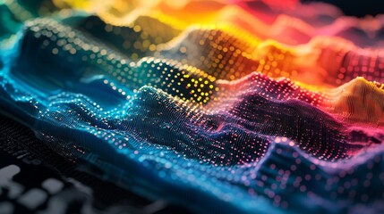 Aufkleber - Vibrant Abstract Waveform Visualization