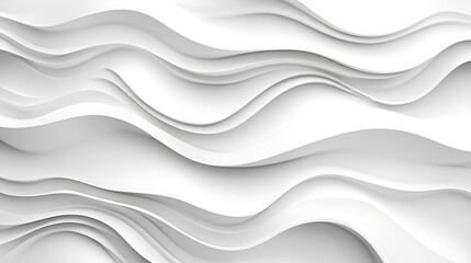 Leinwandbilder - Elegant monochrome white seamless wave texture pattern background for design projects