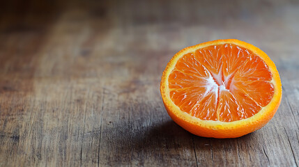 Poster - tangerines orange slice isolated on a wooden table