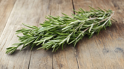Poster - rosemary isolated on a wooden table