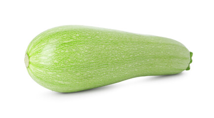 Wall Mural - One fresh ripe zucchini isolated on white