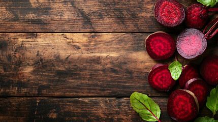 Aufkleber - Beetroot isolated on a wooden table