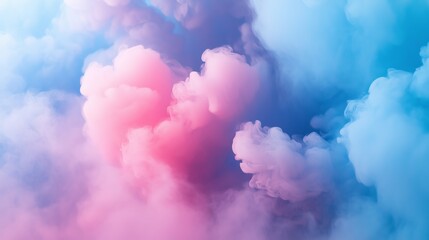 abstract cloud background, pink and blue color smoke in water