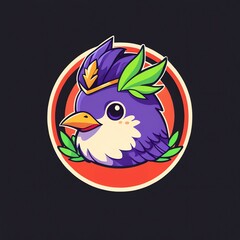 Poster - Cute Bird Mascot Logo Design