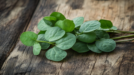 Aufkleber - Tinospora cordifolia herb isolated on a wooden table