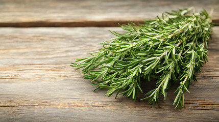 Poster - Rosemary isolated on a wooden table