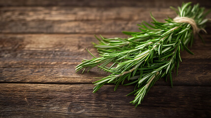 Poster - Rosemary isolated on a wooden table