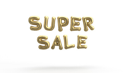 Super sale balloon text fly wing beautiful business object icon retail store marketing seo ad shopping banner advertisement product promotion offer discount price tag coupon commerce card dicut online