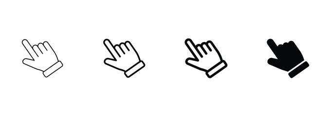 Poster - hand pointer icons. pointer click icon vector