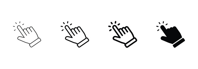 Poster - Hand pointer icons. Pointer click icon vector