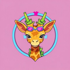 Poster - Cool Giraffe Illustration