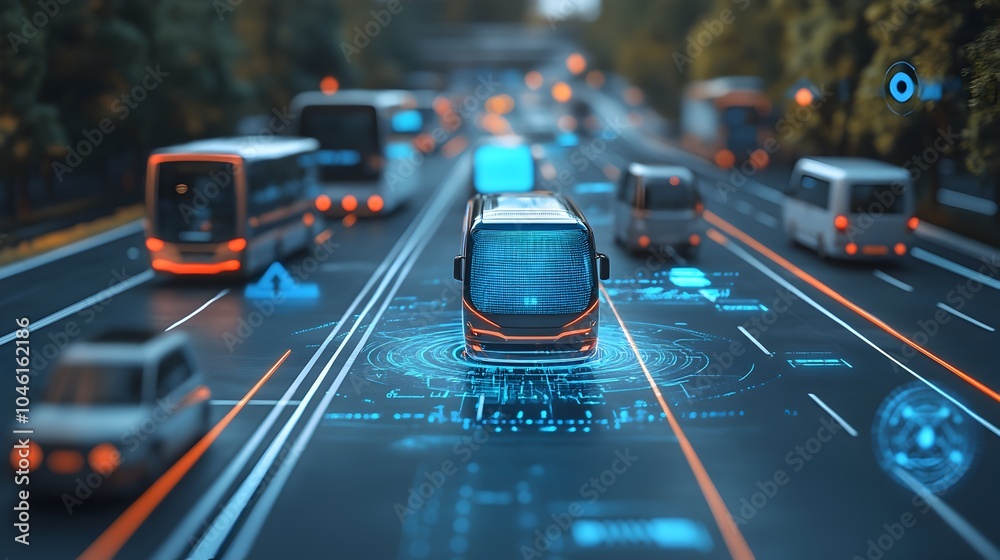 Autonomous electric vehicles navigating a smart city highway with ...
