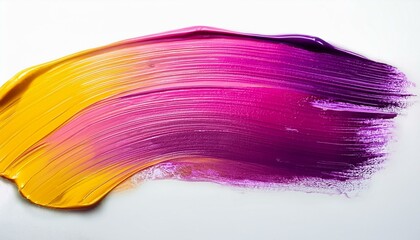 Poster - Gradient colors of brush strokes: pink, purple, and yellow.