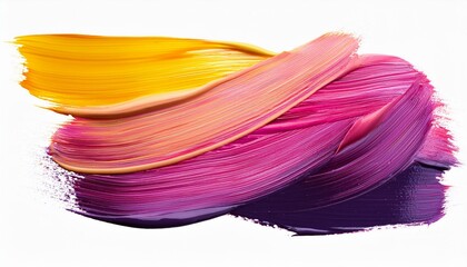 Poster - Gradient colors of brush strokes: pink, purple, and yellow.