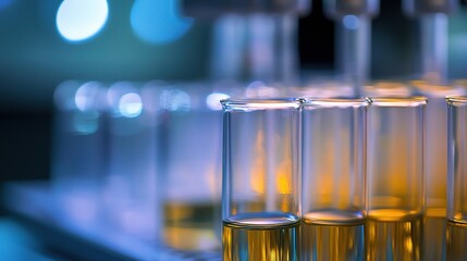 Poster - Laboratory Test Tubes with Colorful Liquid