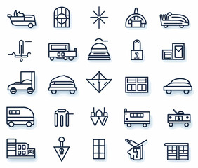 Wall Mural - medical care thin line black icons on white  background