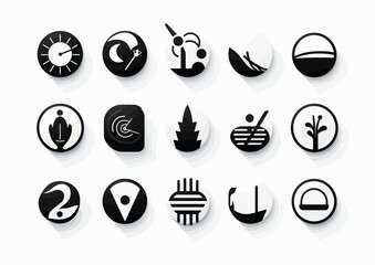 Wall Mural - medical care thin line black icons on white  background