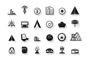 Wall Mural - medical care thin line black icons on white  background