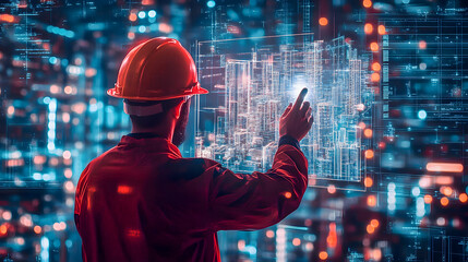 Poster - Engineer Interacting with Digital Building Concepts