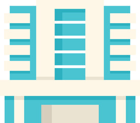 Poster - modern glass building with big windows is representing modern architecture and urban development