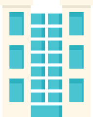 Poster - modern city building with large blue windows is standing tall