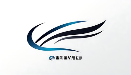 Innovative design of new energy vehicle brand logo, combining corporate elements to show modernity