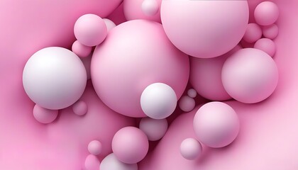 Abstract art of pink spheres showcasing future aesthetics.