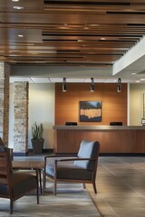 Poster - A modern reception area with comfortable seating and a welcoming vibe. Visitors are greeted by friendly staff and an inviting atmosphere
