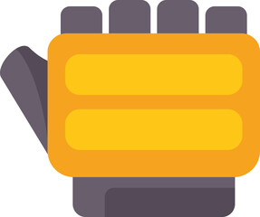Poster - this vector illustration features a yellow working glove, providing protection and grip for tasks in