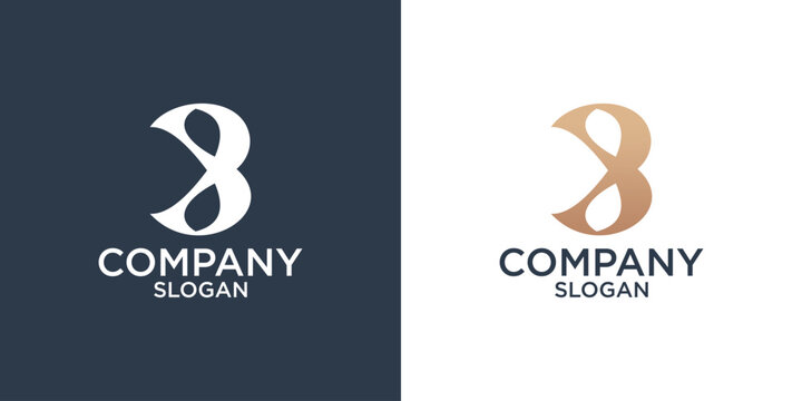 letter b abstract monogram logo design vector