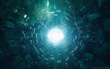 Poster - Futuristic Fusion Reactor Converting Raw Energy into Electricity in Desert Setting