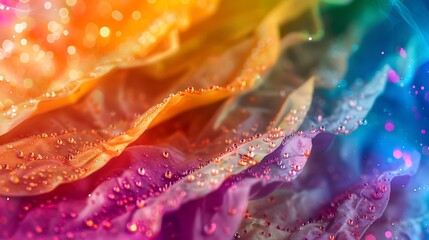 Wall Mural - A close up of colorful rainbow tortillas with electronic effects and vibrant colors