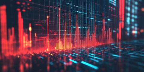 Leinwandbilder - Business analysis, financial investment and technology concept. development to success and growing growth, analyzing financial graph on virtual screen
