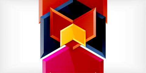 Poster - Technology dynamic arrow geometric background. Vector Illustration For Wallpaper, Banner, Background, Card, Book Illustration, landing page