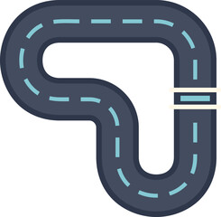 Poster - winding road is representing the challenges and obstacles on the path to success