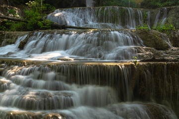 Waterfall and forest at Kanchanaburi, Thailand Oct 2024