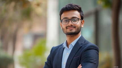 Poster - A young Indian entrepreneur breaking into emerging markets with innovative products and services