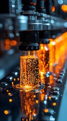 Poster - automated water filter manufacturing on cutting edge smart production line showcasing precision effi