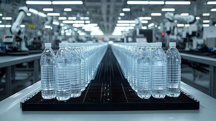 Poster - automated water filter assembly line with robotic arms iot sensors and digital control systems in a 