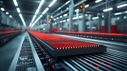 Poster - fully automated air conditioner production line in a smart manufacturing environment with visible io