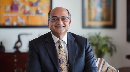 Poster - An Indian business magnate with a diverse portfolio, recognized as a visionary