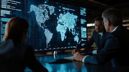 Poster - Diverse Business Group Collaborates on Global Strategy