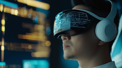 Poster - Futuristic Digital Assistant in Virtual Reality Setting