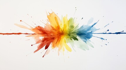 Poster - Vibrant Watercolor Color Explosion with Dynamic Splashes